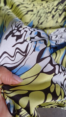 Matase satinata Imprimeu Combinatie de Culori MAT1074