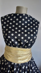 Voal ORGANZA NEGRU BULINE ALBE VOAL1154