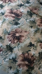 Voal Imitație de Mătase cu Imprimeu Tablou Floral VOAL1189