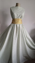 Poplin Bumbac, 100% fibră naturală, Alb cu Picățele Bleumarin/Kaki/Verde VIS1111