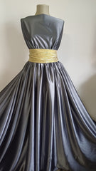 Matase Satinata Gri Mercur MAT1159