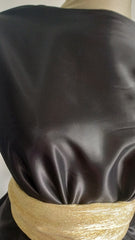 Matase Vegetala Texturata, neagră MAT1304