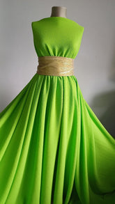 Jacquard Gofrat VERDE ACIDO MAT1149