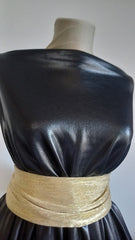 Ponteroma  NEGRU INTENS CU PELICULA IMITATIE PIELE TRI1009