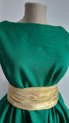 TWILL Felpato Verde Brad, tesatura bumbac usor pufos (ca un finet)