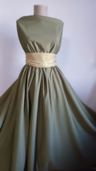 Stofa Ripsata Olive, cu aspect usor infoiat STO1376