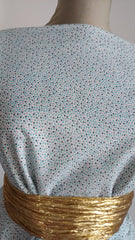 Poplin Bumbac, 100% fibră naturală, Bleo cu Picățele Turcoaz/Gri/Bleumarin BBC1203