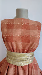 Stofa Carouri Cărămizii cu Fire Boucle Crem STO1084