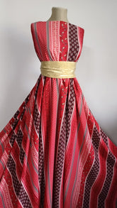 Silky PAISLEY Dungi Rosu/Alb MAT1371