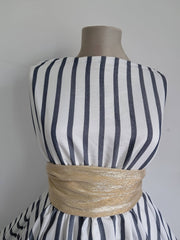 Batist Alb cu Dungi Denim BBC1050