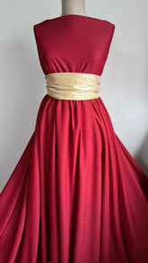 Material elastic cu model in relief, Roșu Burgundi ELA1381