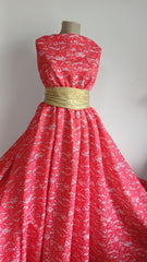 MONKEY - Dantela ROSIE în dublu strat cu plasa Albă DAN