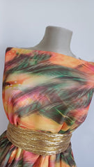 Voal imitatie matase imprimeu Vara Fierbinte VOAL1021