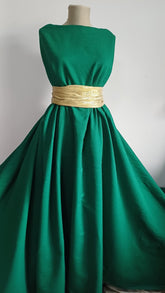 TWILL Felpato Verde Brad, tesatura bumbac usor pufos (ca un finet)