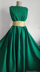 TWILL Felpato Verde Brad, tesatura bumbac usor pufos (ca un finet)