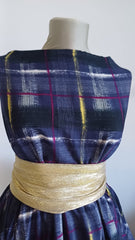 Tesatura Bumbac 100, Carouri Mov/Negru/Galben/Magenta BBC1232