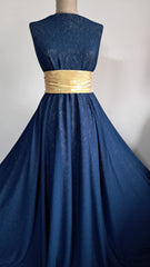 Tricot finuț Albastru Marin, elastic TRI1040