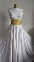 Poplin Bumbac Alb dungi Bleo BBC1035