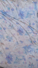 Lycra Poliamidă Pastel Floral Alb/Mov ELA1240