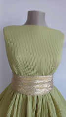 Voal Plisat Olive Pal VOAL1085