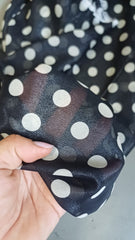 Voal ORGANZA NEGRU BULINE ALBE VOAL1154