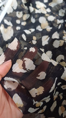 Voal Negru Animal print VOAL1113