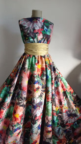 Scuba cu Flori Pictate ROZ/VERDE/GALBEN/ ELA1210