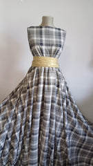 Material Elastic in Carouri Bej cu KAKI ELA1001