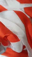 Tafta texturata cu dungi Rosu spre Orange MAT1330