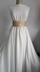 Voal Crinkle Alb VOAL1219