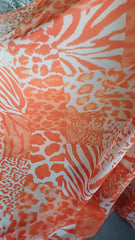 Voal ANIMAL PRINT Ivory/Caramiziu deschis VOAL1201