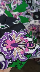 Silky PAISLEY Verde/Alb/Mov MAT1256