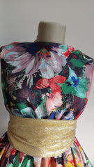 Scuba cu Flori Pictate ROZ/VERDE/GALBEN/ ELA1210