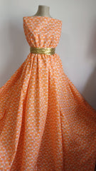 Poplin Bumbac, 100% fibră naturală, ORANGE ALB/MOV/VERDE BBC1094