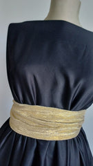 Viscoza Satinata Negru Intens, fibra naturală vegetală 100% VIS1048