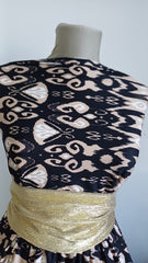 Jerse din Bumbac cu Elastan – Model Etno Maron/BejELA1391