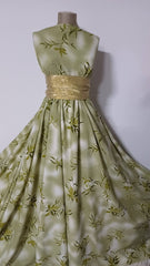 Mătase Elastică Olive – Frunze de Măslin MAT1292
