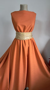 Milano textil-Stofa Terracotta, cu fir lame discret STO1366