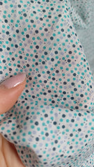 Poplin Bumbac, 100% fibră naturală, Bleo cu Picățele Turcoaz/Gri/Bleumarin BBC1203