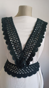 Dantela Verde Negru, Crosetata fir Mohair
DAN1077