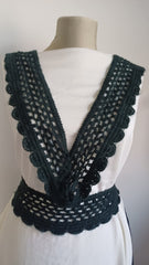 Dantela Verde Negru, Crosetata fir Mohair
DAN1077