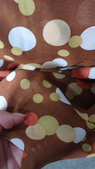 Voal chifon Maron Buline colorate - Caramiziu, Bej, Alb VOAL1209