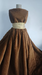 Imitatie Blana Maron, cu dos  tricotat, fir mediu  STO1381