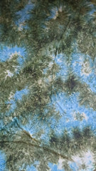 Voal Chifon – Imprimeu „Toamna Crumble-Dye” în Degrade Kaki/Bleu VOAL1104