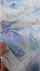 Lycra Poliamidă Pastel Floral Alb/Mov ELA1240