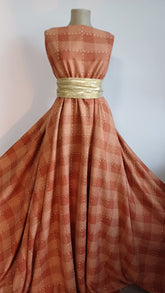 Stofa Carouri Cărămizii cu Fire Boucle Crem STO1084