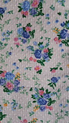 Viscoza cu Model din Lucratura, cu floricele Albastru/Roz VIS1096