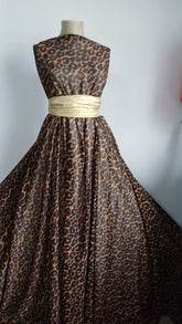 Voal ANIMAL PRINT Maron/Negru VOAL1180