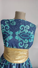 Lacoste Bleumarin cu model Turcoaz , material elastic plin  ELA1390