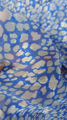 Burn Out- Bleo/Ivory, matase transparenta cu model de matase plină, satinată MAT1384